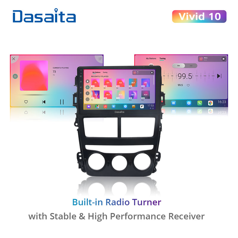 Dasaita Vivid11 Toyota Yaris 2018 2019 2020 Car Stereo 10.2 Inch Carplay Android Auto PX6 4G+64G Android11 1280*720 DSP AHD Radio