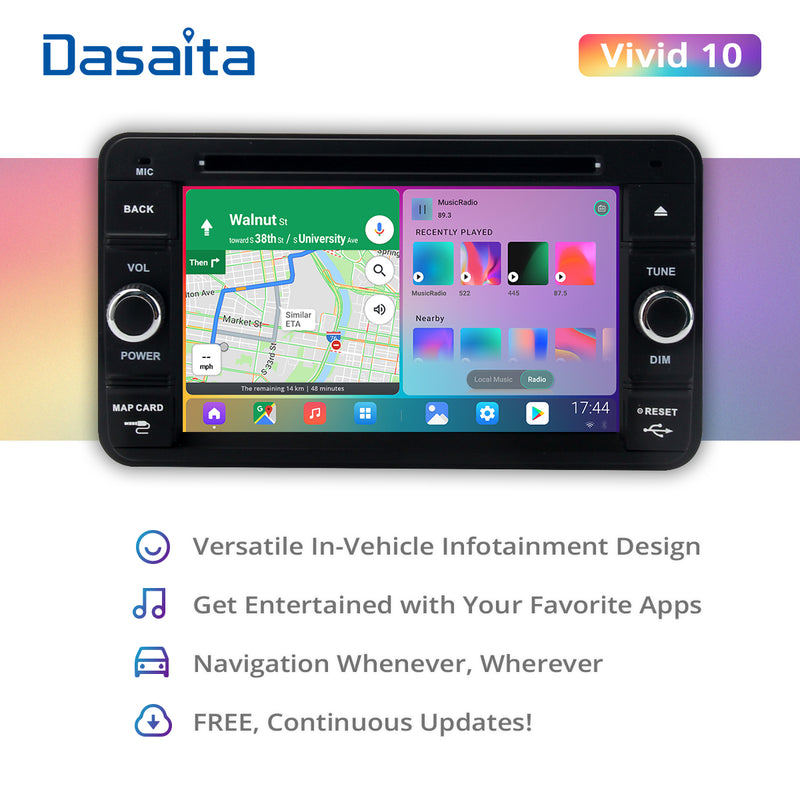 Dasaita Vivid11 Suzuki Jimny 2007 2008 2009 2010 2011 2012 2013 2014 2015 Car Stereo 6.2 Inch Carplay Android Auto PX6 4G+64G Android11 1280*720 DSP AHD Radio