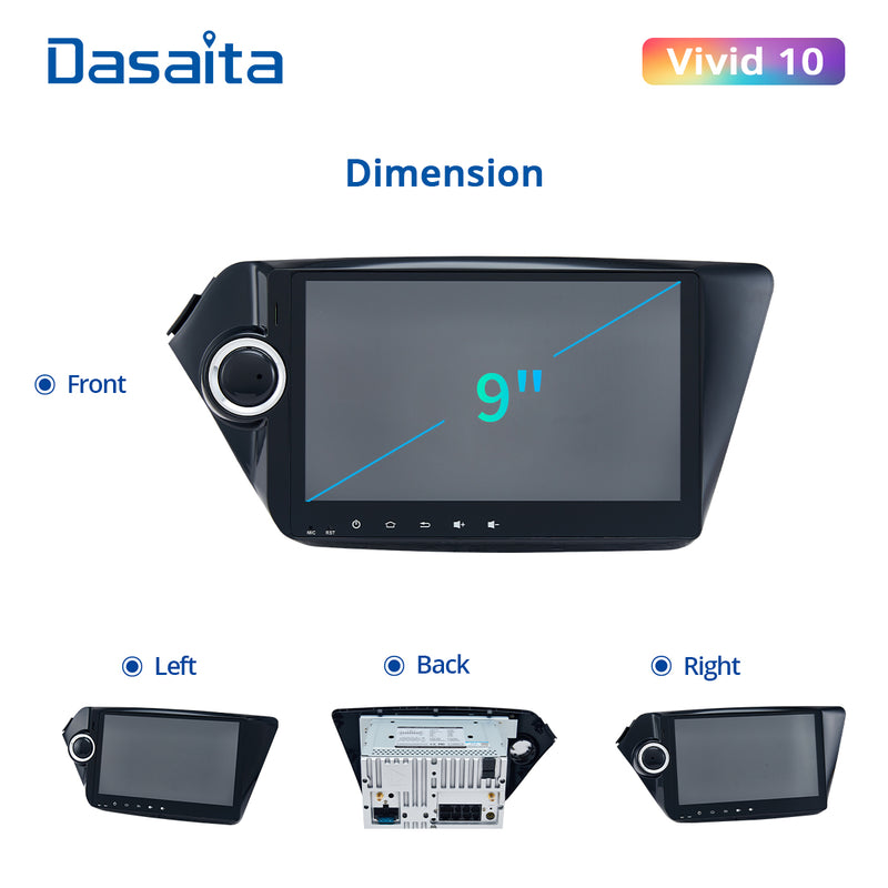 Dasaita Vivid11 For Kia K2 Rio 3 2011 2012 2013 2014 2015 Car Stereo Apple Carplay Android Auto Touch Screen 4G 64G DSP Radio
