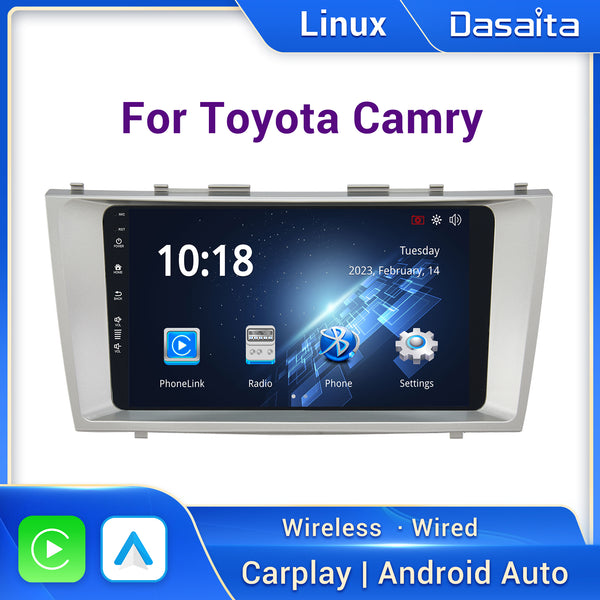 Dasaita Linux Toyota Camry 2007 2008 2009 2010 2011 Car Stereo 9 Inch Wireless Wired Carplay Android Auto Head Unit 1280*720 AHD Mirror Link Car Radio