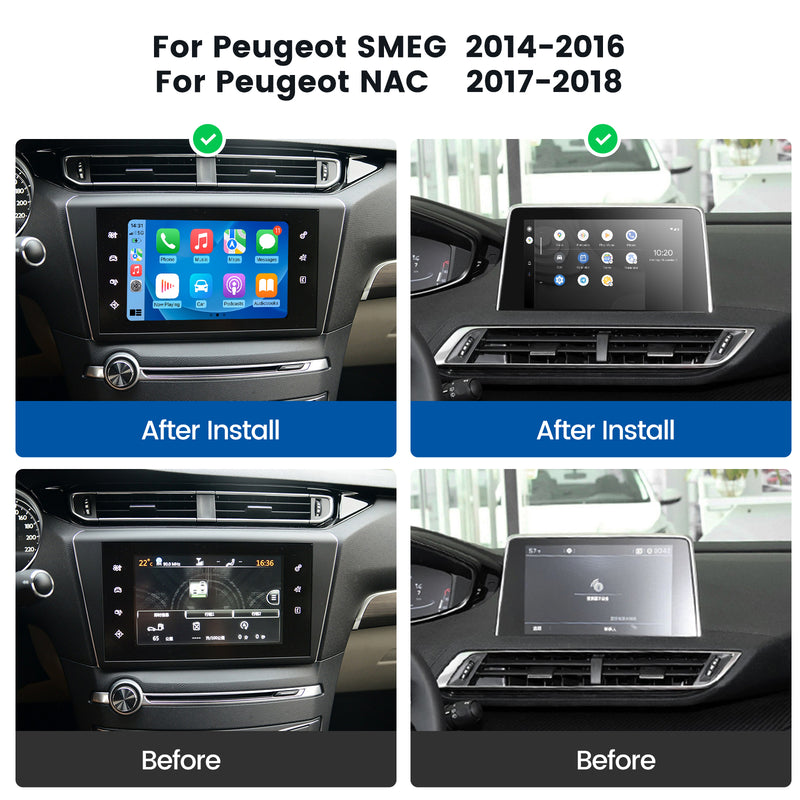 Dasaita CarPlay Android Auto Integration Kit for Peugeot 208 2008 Citroen C3 C4 C5 DS3 DS5 Berlingo SMEG/NAC Retrofit Interface