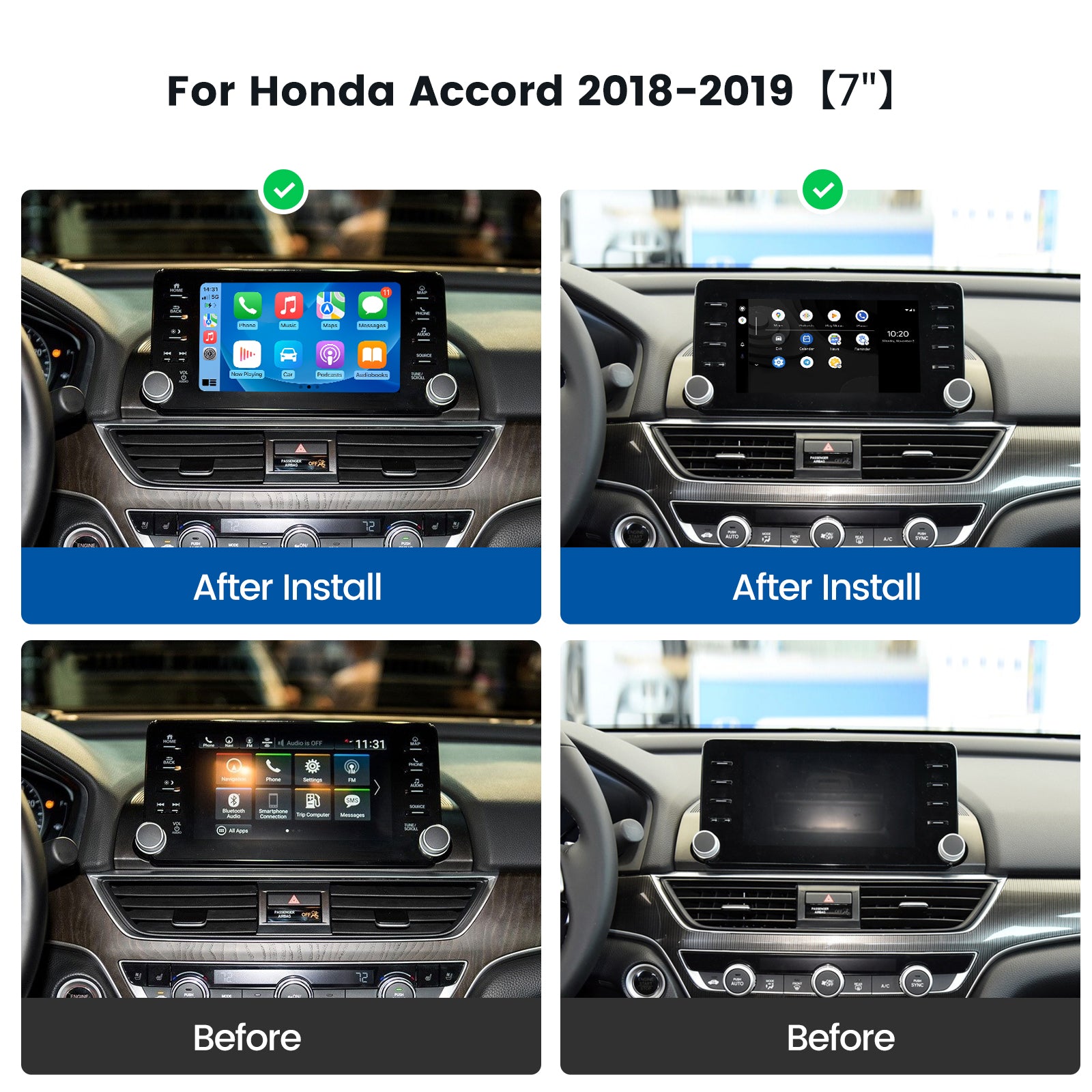Dasaita Honda Accord 2018-2022 CarPlay & Android Auto Integration Kit Retrofit Interface( Wired & Wireless )