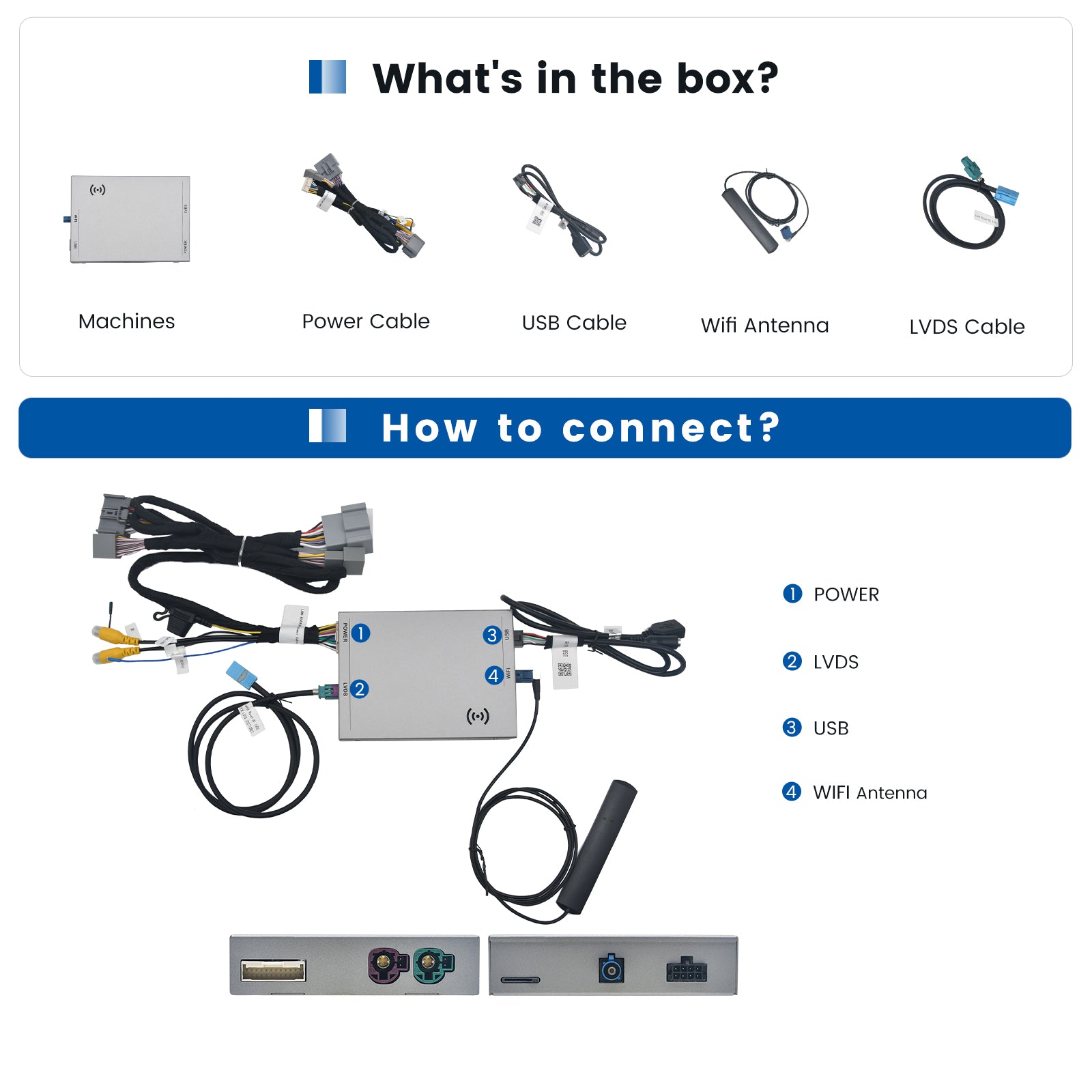 Dasaita Land Rover Sport Evque Discovery 4 Support Bosch/Harman CarPlay & Android Auto Interface Kit Retrofit Integration( Wired & Wireless )