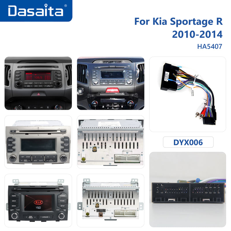 Dasaita Android 11.0 Car 1 din for Kia Sportage R AutoRadio 2013 2014 2015 2016 Bluetooth MP3 GPS 1280*720 MAX11 64G ROM