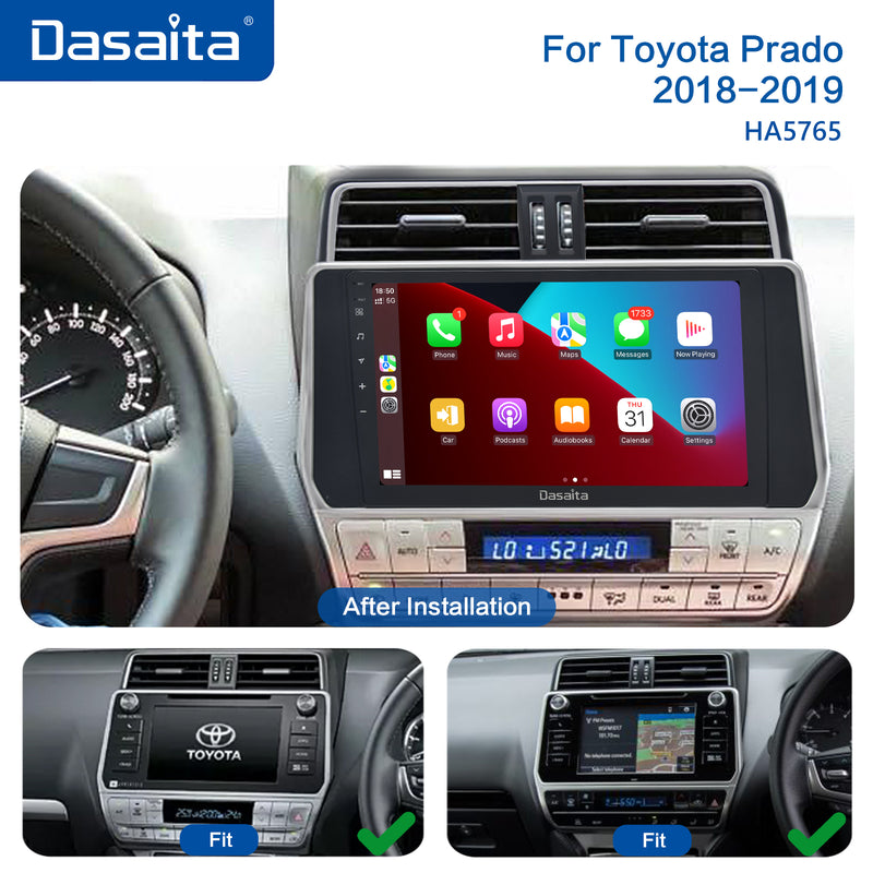 Dasaita Android12 Car Stereo for Toyota Prado 2018-2019 Wireless Carplay & Android Auto Car Radio| Qualcomm 665 | 10.2" QLED Screen | Wifi+4G LTE |6G+64G|DSP|GPS Navigation Head Unit| Optical Output