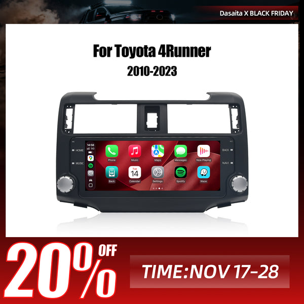 Dasaita Android13 Car Stereo for Toyota 4Runner 2010-2023 Wireless Carplay & Android Auto Black Car Radio | Qualcomm 665 | 10.25" 2K QLED Screen | Wifi+4G LTE | 6G/8G+64G/256G | DTS|GPS Navigation Head Unit | Optical Output