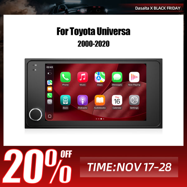 Dasaita Android13 Car Stereo for Toyota Universal 2000-2020 Wireless Carplay & Android Auto Car Radio|Qualcomm 665|7" QLED Screen|Wifi+4G LTE|6G/8G+64G/256G|SWC|GPS Navigation Head unit|DTS|Optical Output