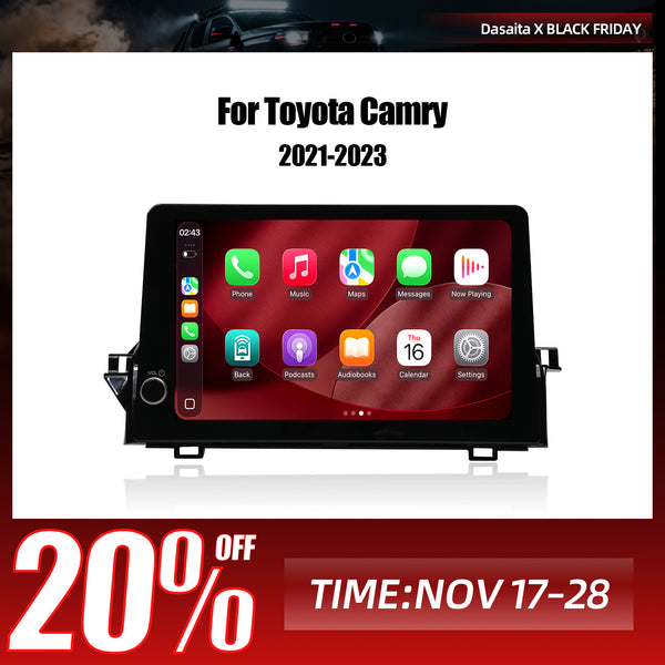 Dasaita Android13 Car Stereo for Toyota Camry 2021–2023 | 11.6" QLED Touchscreen | Wireless CarPlay & Android Auto | 8+256GB | Plug & Play GPS Navigation Head Unit