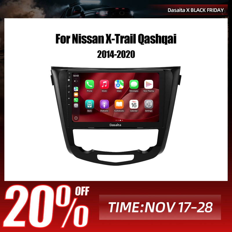Dasaita Android13 Car Stereo for Nissan X-Trail Qashqai Rogue 2014-2020 Wireless Carplay & Android Auto Car Radio | Qualcomm 665 | 10.2" QLED Screen | Wifi+4G LTE | 6G/8G+64G/256G| DAB+|SWC|GPS Navigation Head unit|DTS| Optical Output
