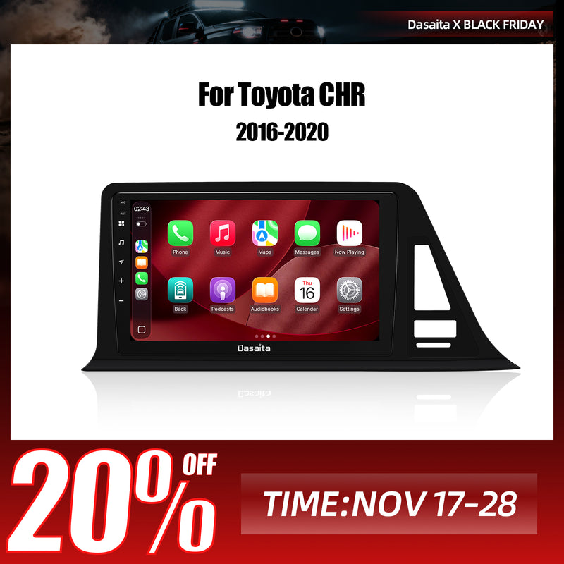 Dasaita Android13 Car Stereo for Toyota C-HR/CHR/C HR 2016-2020 Wireless Carplay & Android Auto Car Radio | Qualcomm 665 | 9" QLED Screen | Wifi+4G LTE | 6G/8G+64G/256G |DTS|GPS Navigation Head Unit | Optical Output
