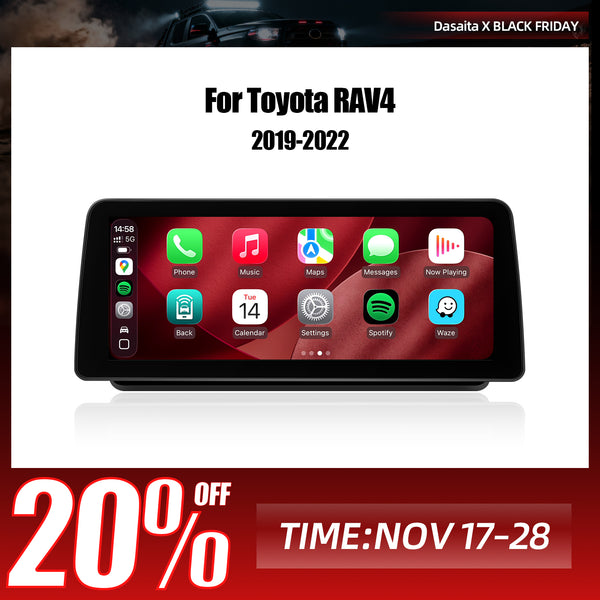 Dasaita Android13 Car Stereo for Toyota RAV4 2019 2020 2021 2022 Wireless Carplay & Android Auto Car Radio | Qualcomm 665 | 12.3" QLED 2K Screen | Wifi+4G LTE | 8+256 | DTS|GPS Navigation Head Unit | Optical Output
