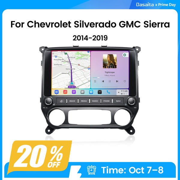 Dasaita Vivid13 Car Stereo for Chevrolet Silverado GMC Sierra 2014-2019 Wireless Carplay & Android Auto Car Radio | Qualcomm 665 | 11.6" 2K QLED Screen | Wifi+4G LTE |8G+256G | DTS|GPS Navigation Head Unit | Optical Output