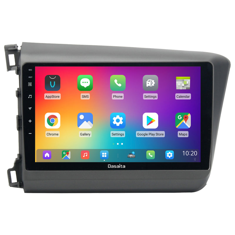 Dasaita Vivid11 Honda Civic GPS 2012 2013 2014 Car Stereo 9 Inch Carplay Android Auto PX6 4G+64G Android11 1280*720 DSP AHD Radio