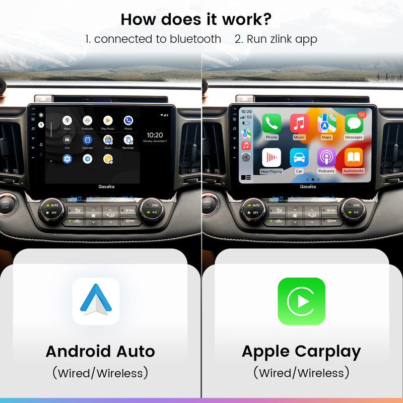Dasaita Vivid11 Toyota RAV4 2012 2013 2014 2015 2016 2017 LHD Car Stereo Wireless Carplay Android Auto PX6 4G+64G Android10 1280*720 DSP AHD Radio