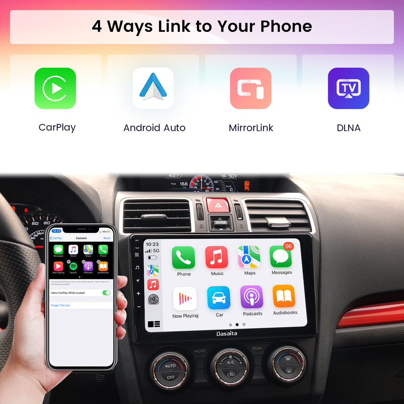 Dasaita Vivid11 Subaru Forester 4 WRX Levorg 2016 2017 2018 2019 2020 2021 Car Stereo 9 Inch Carplay Android Auto PX6 4G+64G Android11 1280*720 DSP AHD Radio