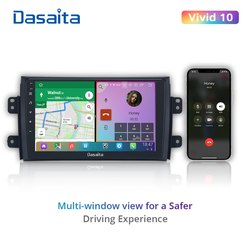 Dasaita Vivid11 Suzuki SX4/Sedici 2006-2010 Car Stereo 9" Carplay Android Auto PX6 4+64G 1280*720 DSP Radio
