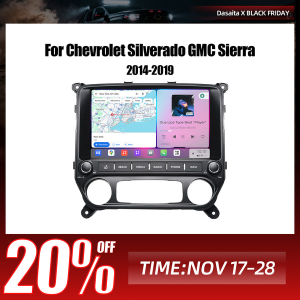 Dasaita Vivid13 Car Stereo for Chevrolet Silverado GMC Sierra 2014-2019 Wireless Carplay & Android Auto Car Radio | Qualcomm 665 | 11.6" 2K QLED Screen | Wifi+4G LTE |8G+256G | DTS|GPS Navigation Head Unit | Optical Output