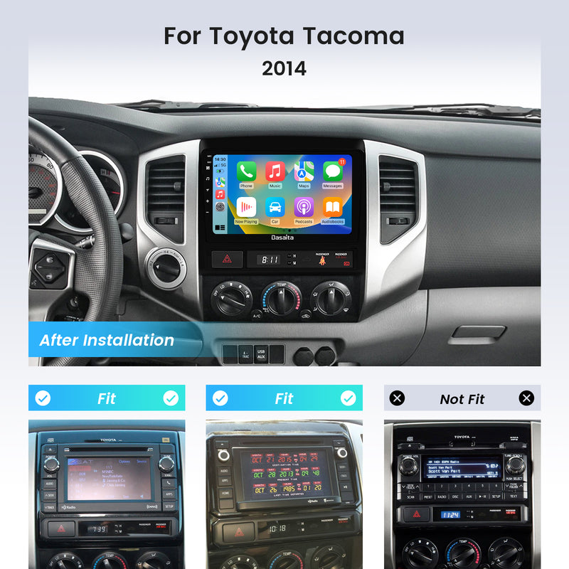 Dasaita Android12 Car Stereo for Toyota Tacoma 2005-2014 LHD Wireless Carplay & Android Auto Car Radio | Qualcomm 665 | 9" QLED Screen | Wifi+4G LTE | 4G+64G | DSP|GPS Navigation Head Unit | Optical Output