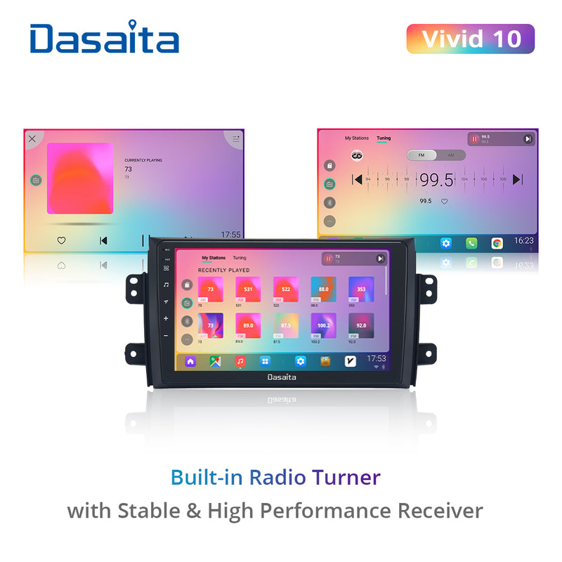 Dasaita Vivid11 Suzuki SX4/Sedici 2006-2010 Car Stereo 9" Carplay Android Auto PX6 4+64G 1280*720 DSP Radio