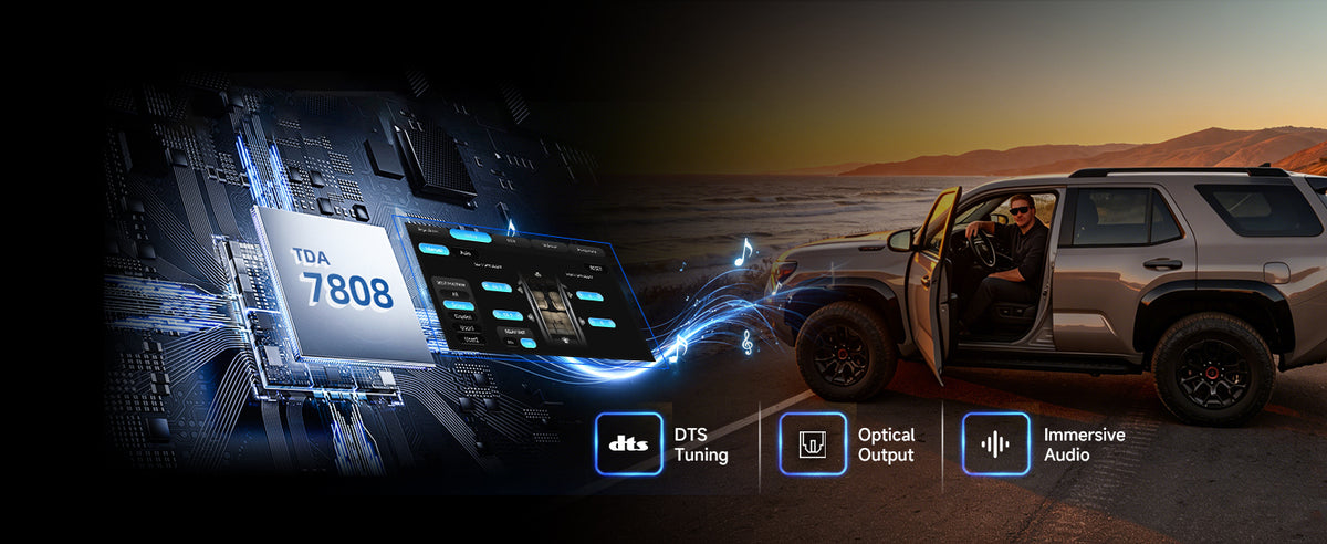 DTS Audio · 15-Band EQ · Optical Output