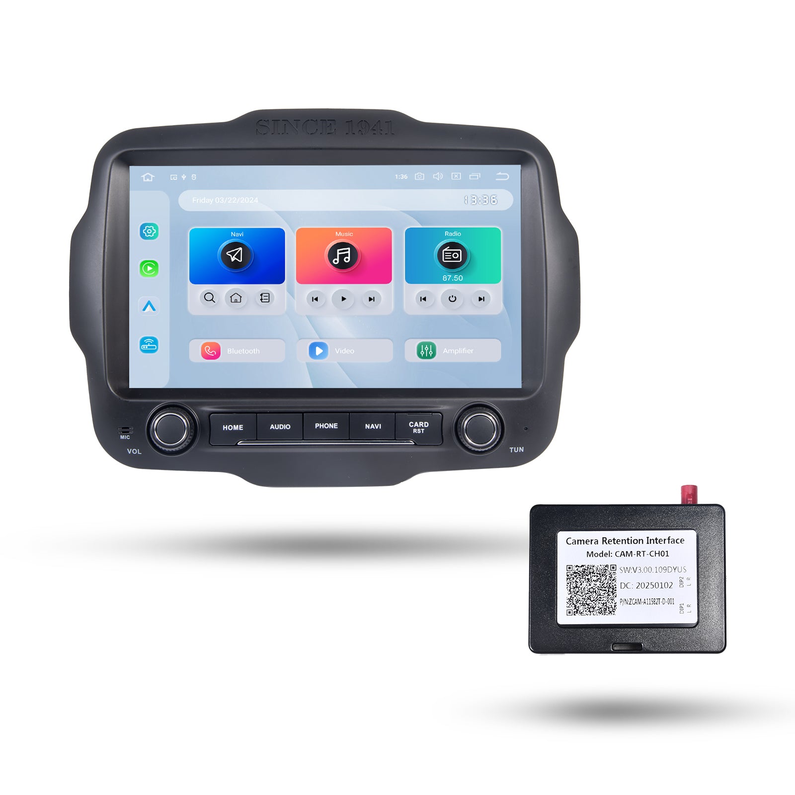 Dasaita Android13 Car Stereo for Jeep Renegade 2015-2022 Wireless Carp