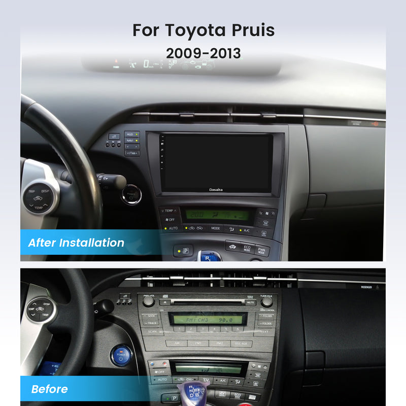 Dasaita Android12 Car Stereo for Toyota Pruis 2009-2013 RHD Wireless Carplay & Android Auto Car Radio | Qualcomm 665 | 9" QLED Screen | Wifi+4G LTE | 6G+64G | DSP|GPS Navigation Head Unit | Optical Output