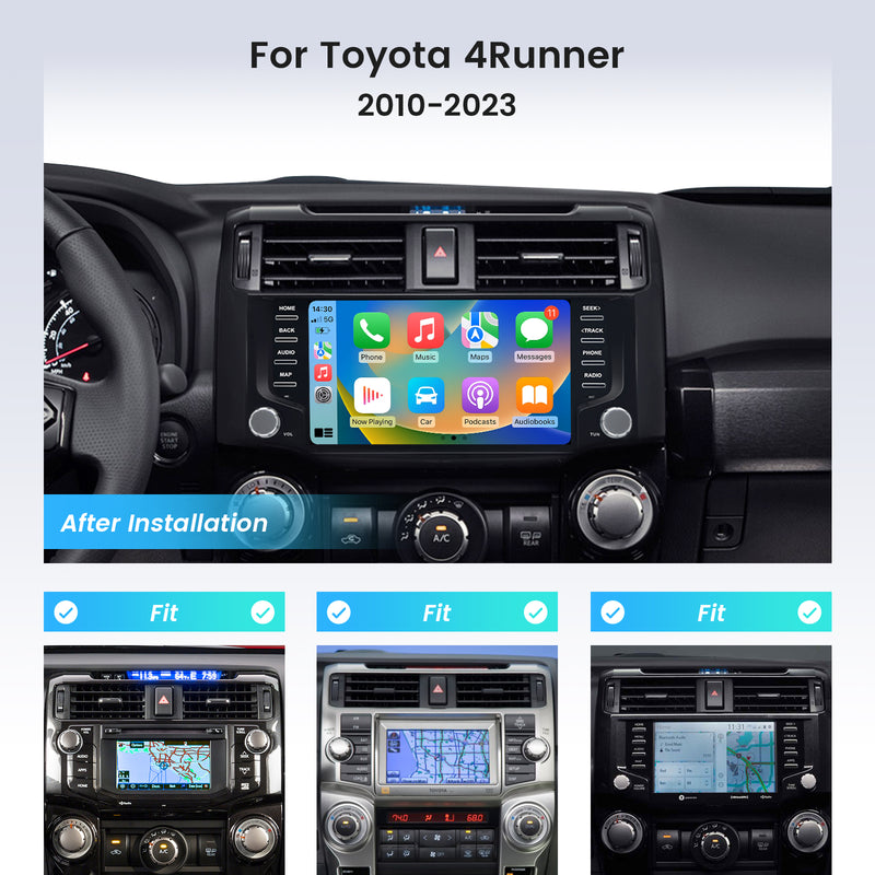 Dasaita Android 12 Car Stereo for Toyota 4Runner 2010-2023 Black Wireless Carplay & Android Auto Car Radio | Qualcomm 665 | 9" QLED Screen | Wifi+4G LTE | 4G+64G/8G+256G | DSP Head Unit | Optical Output