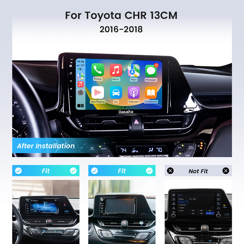 Dasaita Android12 Car Stereo for Toyota CHR 2016-2018 13CM LHD Wireless Carplay & Android Auto Car Radio | Qualcomm 665 | 9" QLED Screen | Wifi+4G LTE | 4G+64G | DSP|GPS Navigation Head Unit | Optical Output