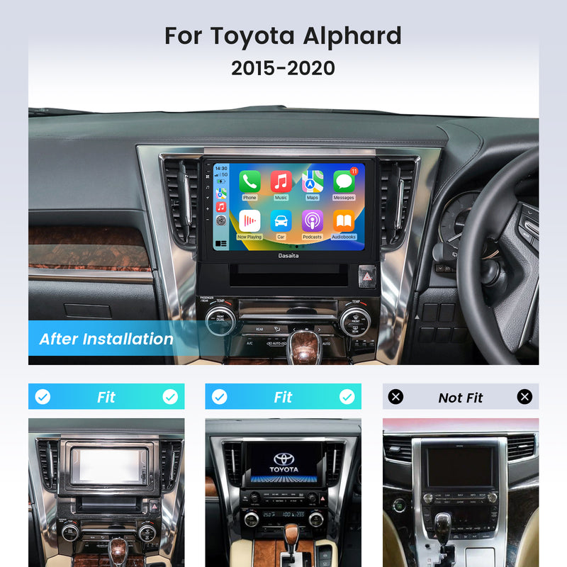 Dasaita Android12 Car Stereo for Toyota Alphard 2015-2020 Wireless Carplay & Android Auto Car Radio| Qualcomm 665 | 10.2" QLED Screen | Wifi+4G LTE |6G+64G|DSP|GPS Navigation Head Unit| Optical Output