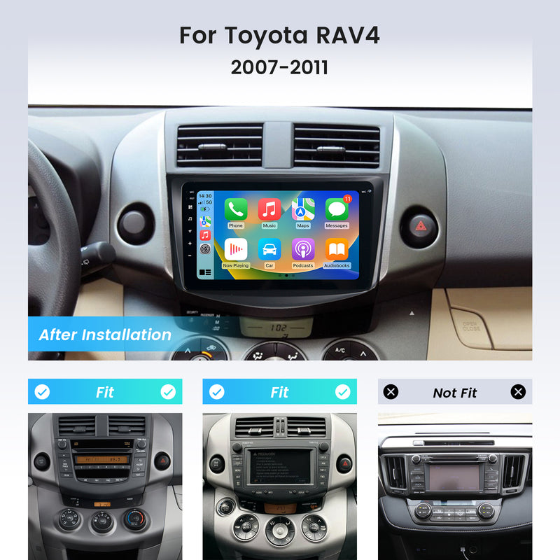 Dasaita Android12 Car Stereo for Toyota RAV4 2007-2011 Wireless Carplay & Android Auto Car Radio | Qualcomm 665 | 9" QLED Screen | Wifi+4G LTE | 6G+64G | DSP|GPS Navigation Head Unit | Optical Output