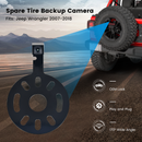 Dasaita Backup Camera for Jeep Wrangler 2007-2018 Spare Tire Mount, Rear View Aftermarket Camera for JK JKU Rubicon Sahara Sport Unlimited w/Wiring Harness, 170°Wide Angle, IP68 Waterproof, Guidelines