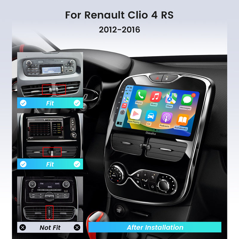 Dasaita Android12 Car Stereo for Renault Clio 4 RS 2012-2016 Wireless Carplay & Android Auto Car Radio| Qualcomm 665 | 10.2" QLED Screen | Wifi+4G LTE |6G+64G|DSP|GPS Navigation Head Unit| Optical Output
