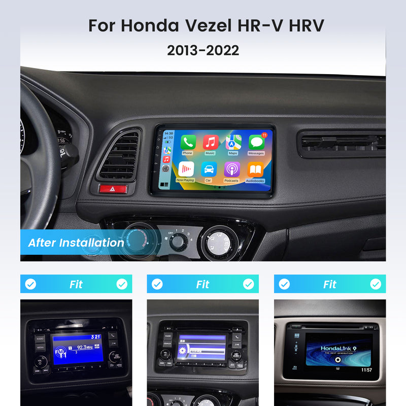 Dasaita Android12 Car Stereo for Honda Vezel HR-V HRV 2013-2022 Wireless Carplay & Android Auto Car Radio | Qualcomm 665 | 9" QLED Screen | Wifi+4G LTE | 6G+64G | DSP|GPS Navigation Head Unit | Optical Output