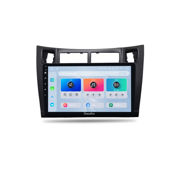 Dasaita Android13 Car Stereo for Toyota Yaris 2008-2011 Wireless Carplay & Android Auto Car Radio| Qualcomm 665 | 9" QLED Screen | Wifi+4G LTE |6G+64G|DTS|GPS Navigation Head Unit| Optical Output