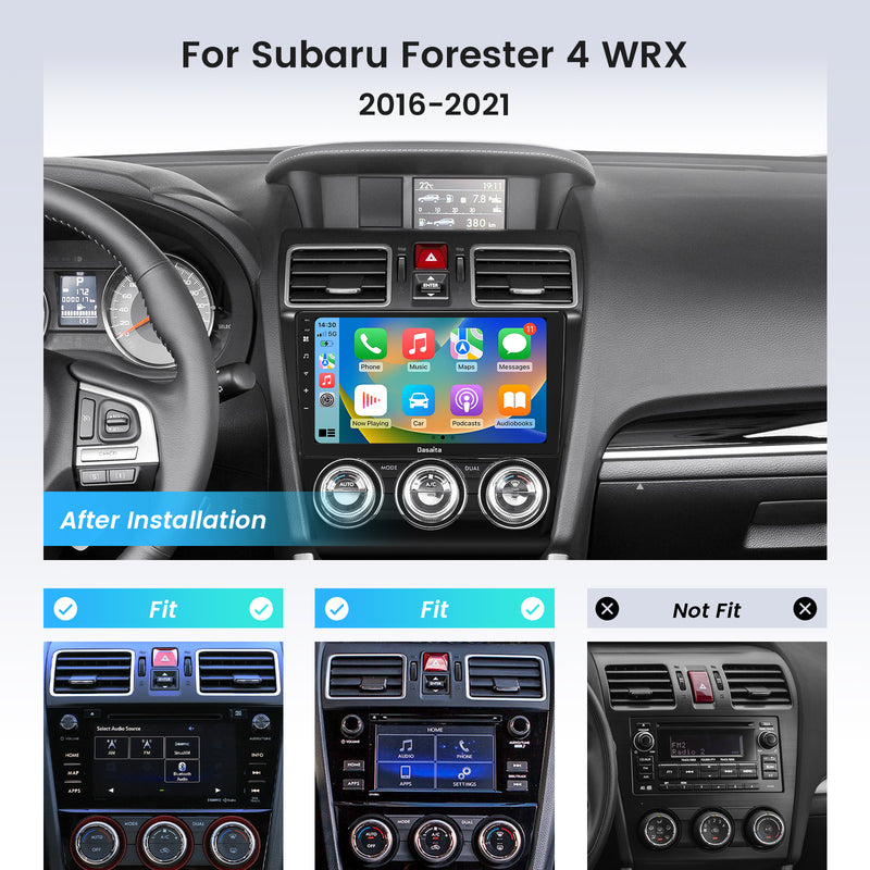 Dasaita Android 12 Car Stereo for Subaru Forester 4 WRX Levorg 2016-2021 Wireless Carplay & Android Auto Car Radio | Qualcomm 665 | 9" QLED Screen | Wifi+4G LTE | 4G+64G | DSP Head Unit | Optical Output