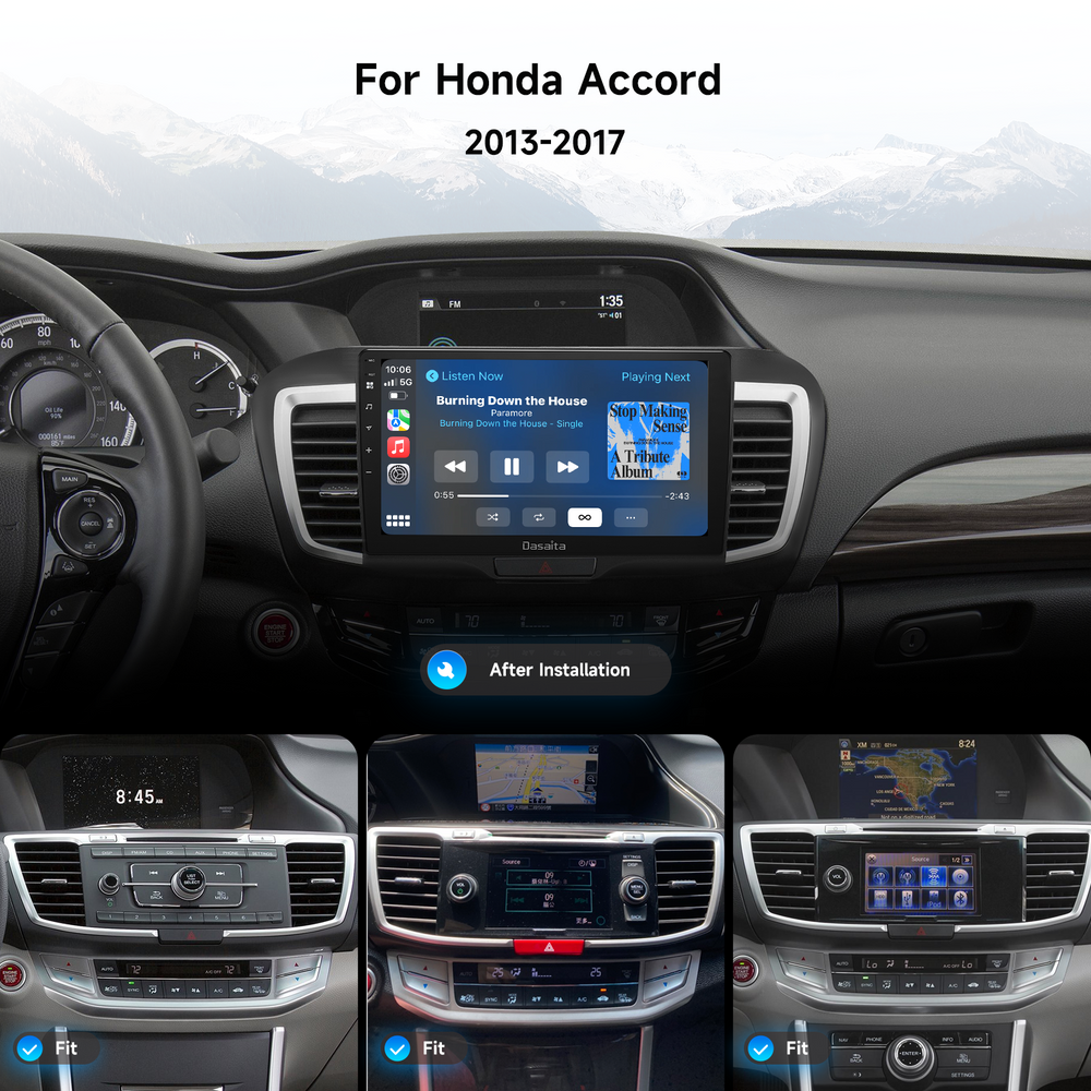 Dasaita Android13 Car Stereo for Honda Accord 2013-2017 LHD