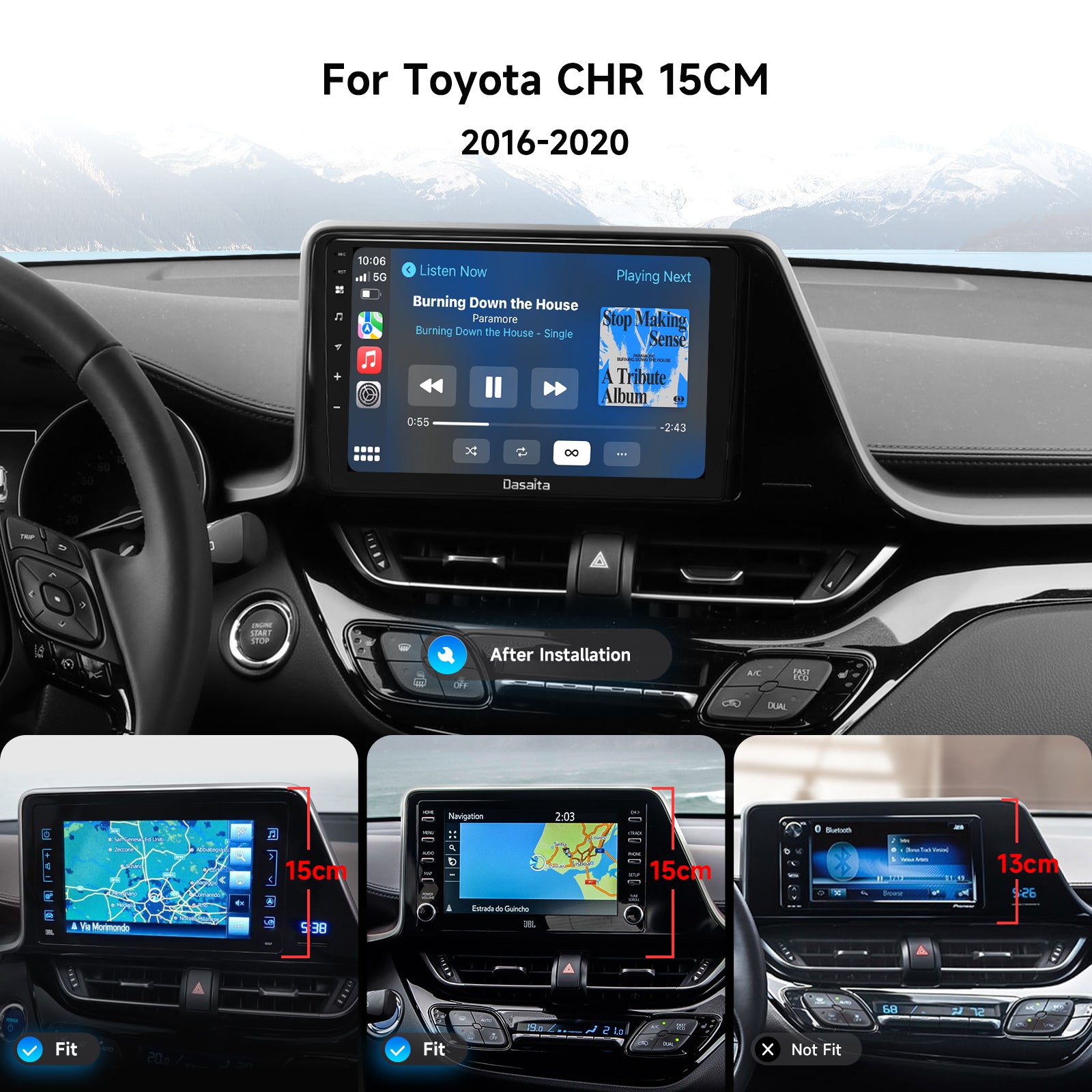 Dasaita Android 13 Car Stereo for Toyota C-HR 2016-2020 | 9" Wireless CarPlay Android Auto Head Unit | Qualcomm 665 GPS Navigation Radio | 6G/8G RAM 64G/256G ROM