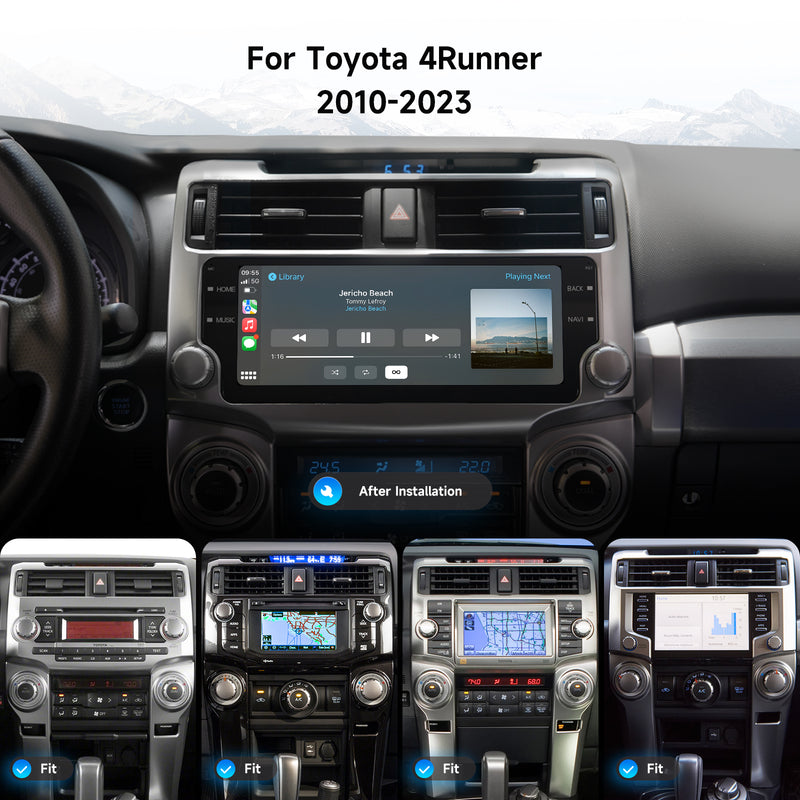 Dasaita Android13 Car Stereo for Toyota 4Runner 2010-2023 Silver Wireless Carplay & Android Auto Car Radio | Qualcomm 665 | 10.25" 2K QLED Screen | Wifi+4G LTE | 6G/8G+64G/256G | DTS|GPS Navigation Head Unit | Optical Output