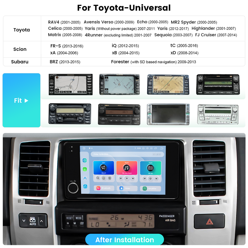 Dasaita Android 13 Car Stereo for Toyota Universal 2000-2020 Wireless Carplay & Android Auto Car Radio|Qualcomm 665|7" QLED Screen|Wifi+4G LTE|6G/8G+64G/256G|SWC|GPS Navigation Head unit|DTS|Optical Output
