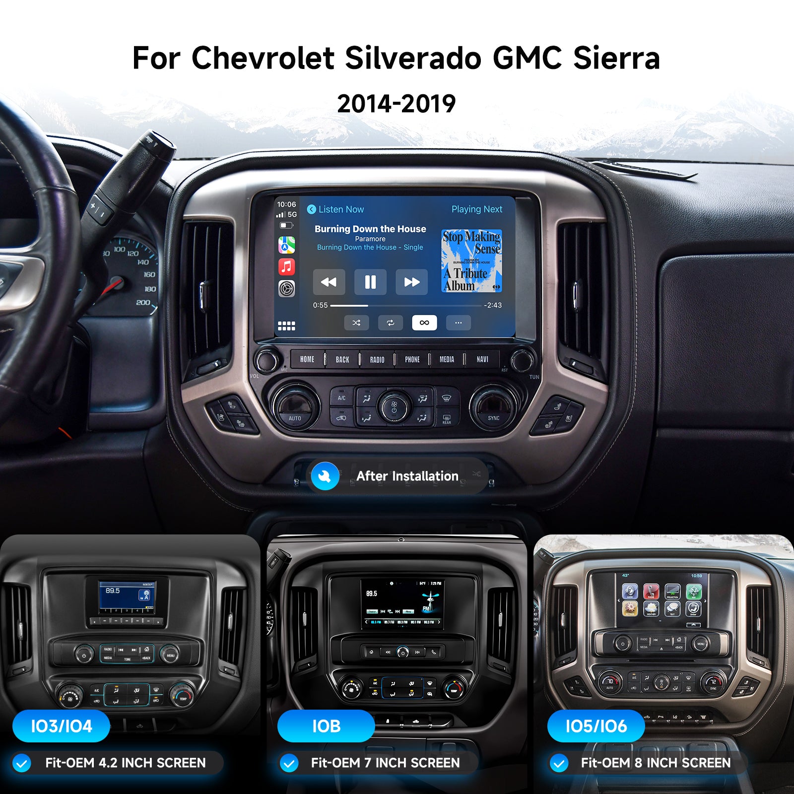 Dasaita Android13 Car Stereo for Chevrolet Silverado GMC Sierra 2014-2019 Wireless Carplay & Android Auto Car Radio | Qualcomm 665 | 11.6" 2K QLED Screen | Wifi+4G LTE |8G+256G | DTS|GPS Navigation Head Unit | Optical Output