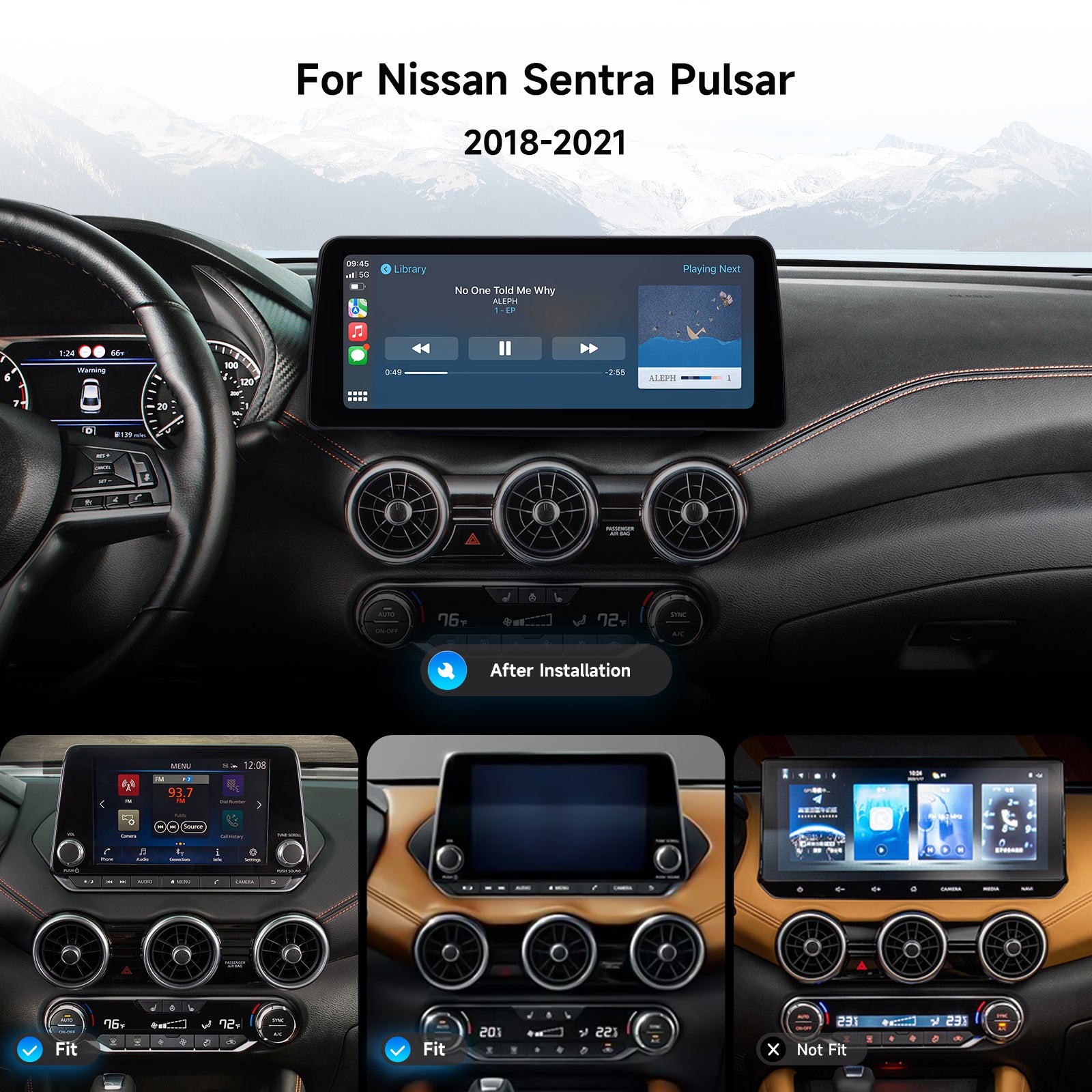 Dasaita Android13 Car Stereo for Nissan Sentra Pulsar 2018-2021 Wireless Carplay & Android Auto Car Radio| Qualcomm 665 | 12.3" QLED 2K Screen | Wifi+4G LTE |6G+64G|DTS|GPS Navigation Head Unit| Optical Output