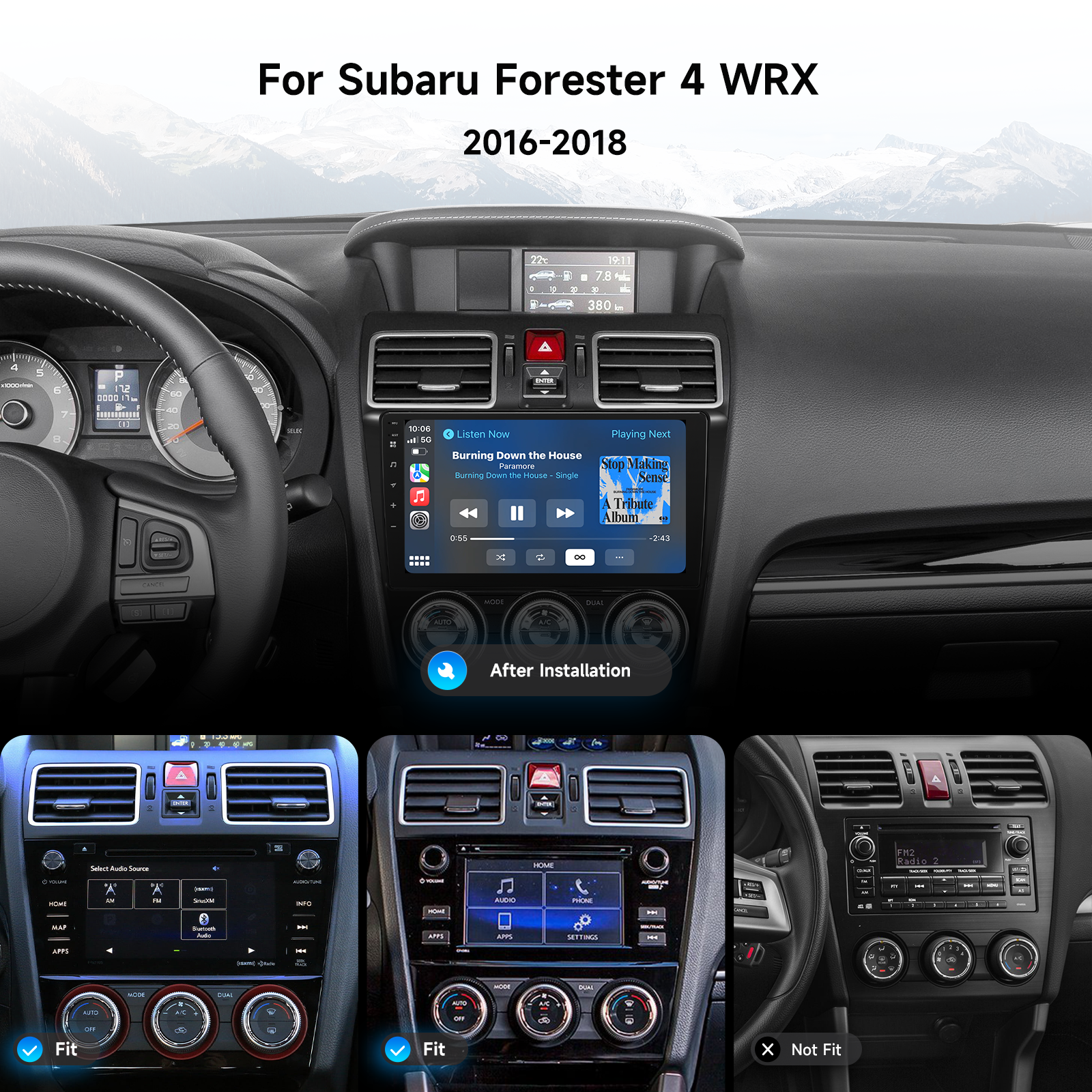 Dasaita Android 13 Car Stereo for 2015-2018 Subaru Forester 4 & 2016-2021 Subaru WRX Wireless Carplay & Android Auto Car Radio | Qualcomm 665 | 9"/8" QLED Screen | Wifi+4G LTE | 6G+64G | DTS Head Unit | Optical Output