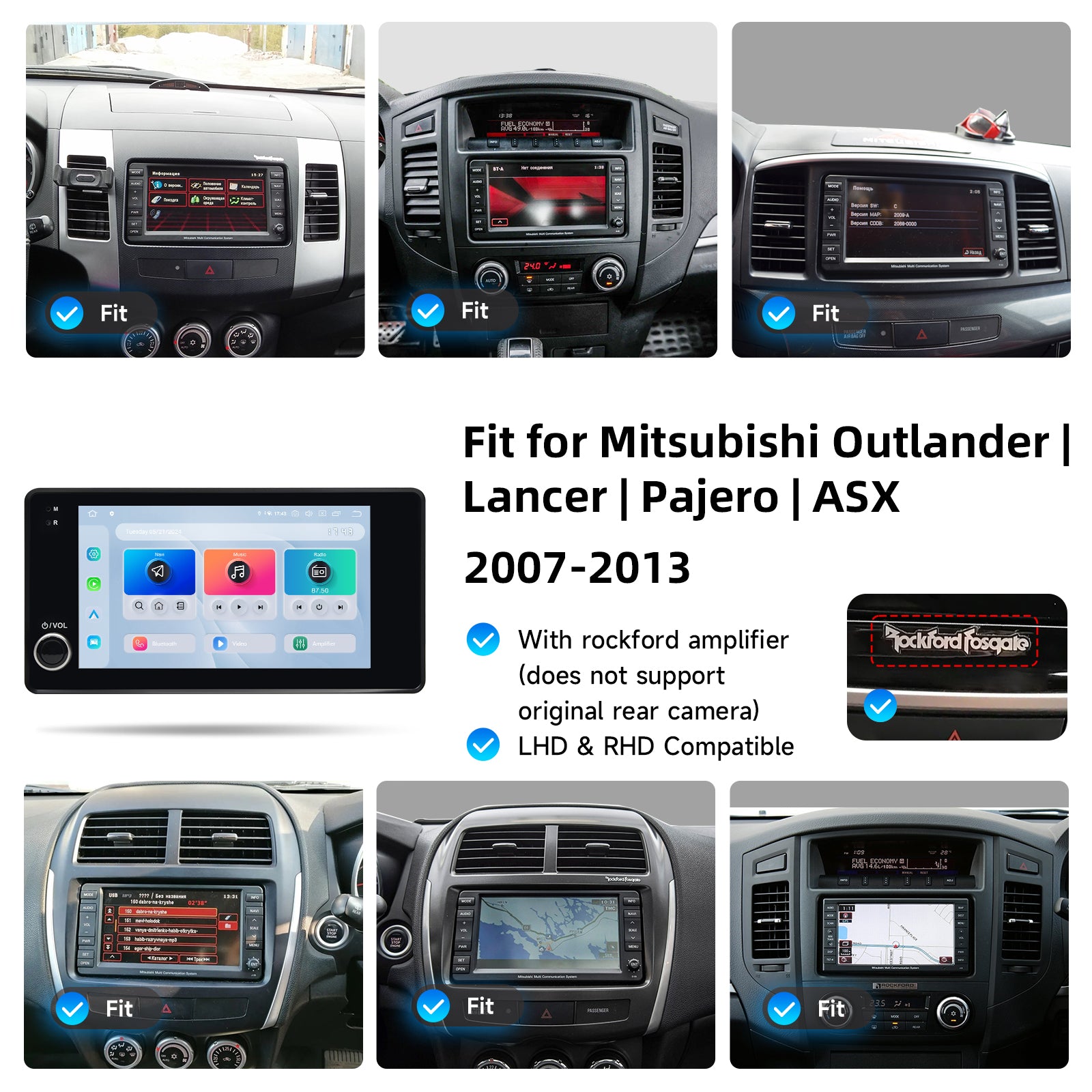 Mitsubishi Outlander/Lancer/ASX/Pajero Android 13 Car Stereo