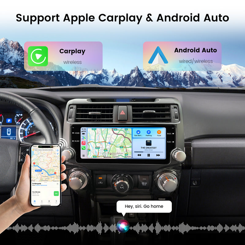 Dasaita Vivid13 Toyota 4Runner 2010-2023 Car Stereo 10.25 Inch 2K Wireless Carplay Android Auto 8G+256G Android13 Black 1920*720 DTS AHD Radio