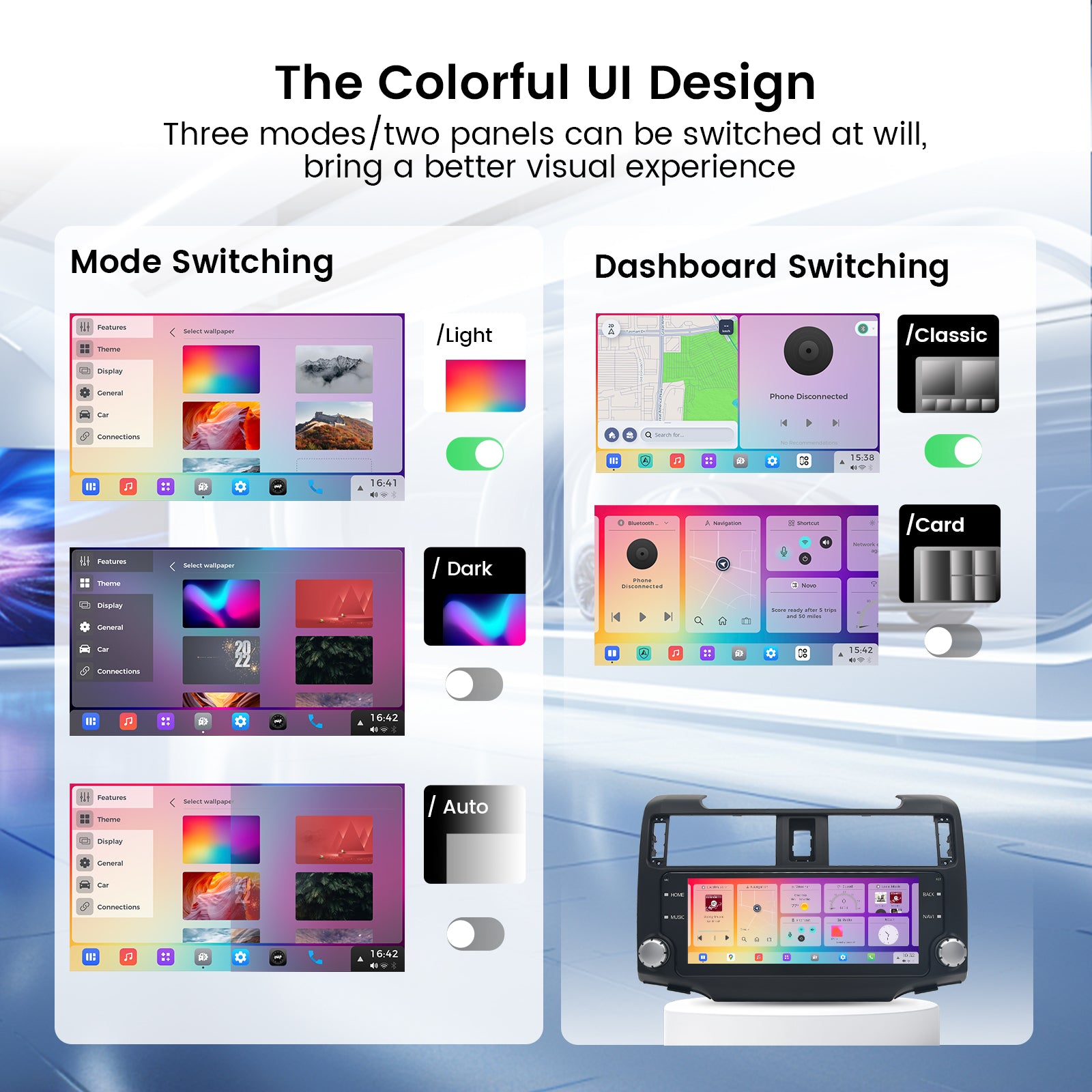 Dasaita Vivid13 for Toyota 4Runner 2010-2023 Car Stereo 10.25 Inch 2K Wireless Carplay Android Auto 8G+256G Android13 Black 1920*720 DTS AHD Radio