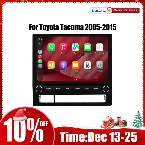 Dasaita Android13 Car Stereo for Toyota Tacoma 2005-2015 Wireless Carplay & Android Auto Car Radio| Qualcomm 665 | 10.2" QLED Screen | Wifi+4G LTE |8G+256G|DTS|GPS Navigation Head Unit| Optical Output