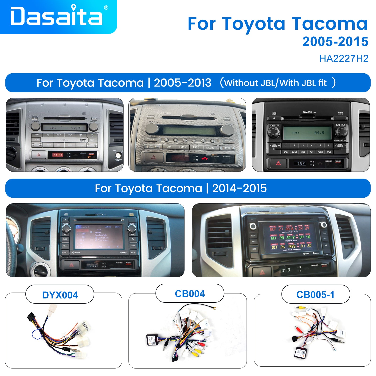 Dasaita Android13 Car Stereo for Toyota Tacoma 2005-2015 Wireless Carplay & Android Auto Car Radio| Qualcomm 665 | 10.2" QLED Screen | Wifi+4G LTE |8G+256G|DTS|GPS Navigation Head Unit| Optical Output