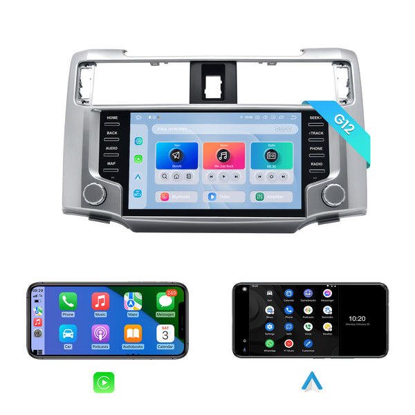 Dasaita Android 12 Car Stereo for Toyota 4Runner 2010-2022 Silver Wireless Carplay & Android Auto Car Radio | Qualcomm 665 | 9" QLED Screen | Wifi+4G LTE | 4G+64G/8G+256G | DSP Head Unit | Optical Output