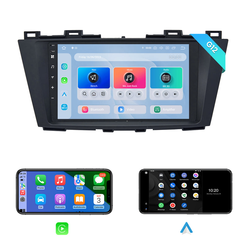 Dasaita Android12 Car Stereo for Mazda 5 2011-2014 Wireless Carplay & Android Auto Car Radio| Qualcomm 665 | 9" QLED Screen | Wifi+4G LTE |6G+64G|DSP|GPS Navigation Head Unit| Optical Output