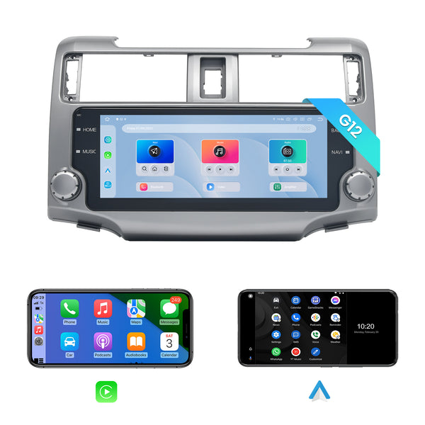 Dasaita Android12 Car Stereo for Toyota 4Runner 2010-2019 Silver Wireless Carplay & Android Auto Car Radio | Qualcomm 665 | 10.25" 2K QLED Screen | Wifi+4G LTE | 6G/8G+64G/256G | DSP|GPS Navigation Head Unit | Optical Output